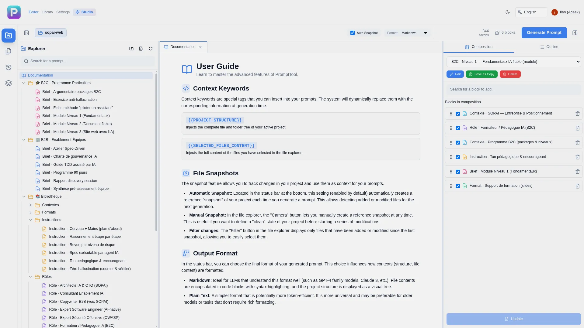 ForgePrompt — the prompt editor